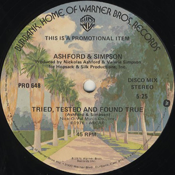 レア！12' ASHFORD & SIMPSON /TRIED， TESTED AND FOUND TRUE