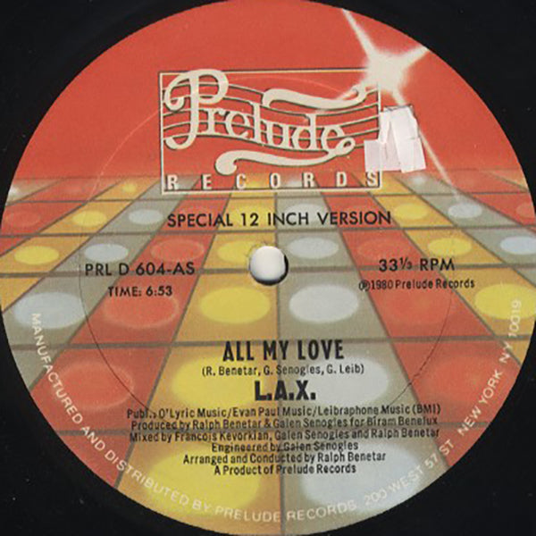 L.A.X. / All My Love – RECORD SHOP rare groove