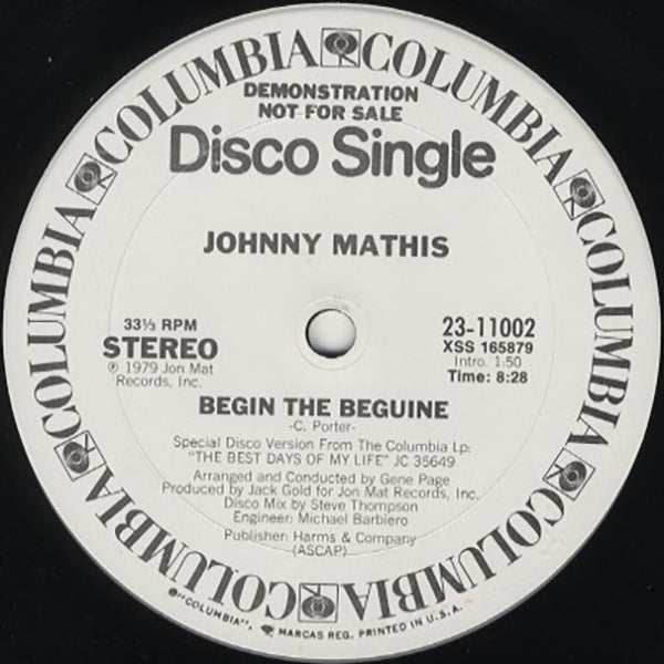 Johnny Mathis / Begin The Beguine / Gone, Gone, Gone