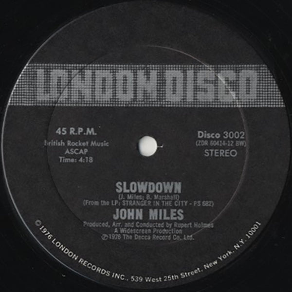 John Miles / Stranger In The City / Slowdown