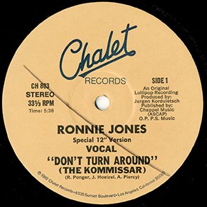 RONNIE JONES / don't turn around (the kommissar)