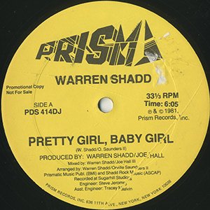 WARREN SHADD / pretty girl, baby girl