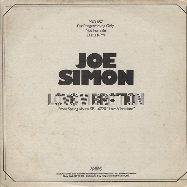 JOE SIMON / love vibrations