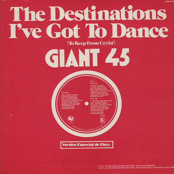 DESTINATIONS / i've got to dance (to keep from cryin')