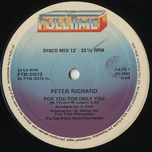 PETER RICHARD / for you for only you